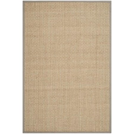 Safavieh Natural Fiber Power Loomed Small Rectangle Rug- Natural - Grey- 3 x 5 ft. NF114P-3